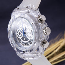 Load image into Gallery viewer, fashion men women wristwatches Automatic mechanical Large dial woman man watches Transparent waterproof white blue gold red