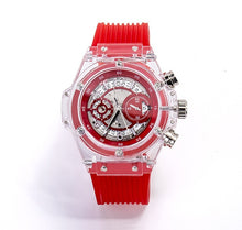 Load image into Gallery viewer, fashion men women wristwatches Automatic mechanical Large dial woman man watches Transparent waterproof white blue gold red