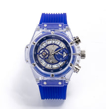 Load image into Gallery viewer, fashion men women wristwatches Automatic mechanical Large dial woman man watches Transparent waterproof white blue gold red