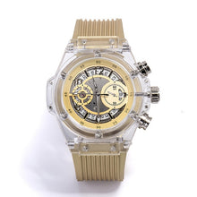 Load image into Gallery viewer, fashion men women wristwatches Automatic mechanical Large dial woman man watches Transparent waterproof white blue gold red